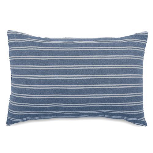 Coussin De Plage Coton Lavé 20x30 Cm Lili Foutas Bleu Marine