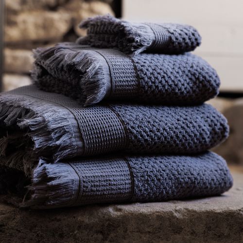 Parure De Bain Micro-coton Tethys Rose Pêche 5 Pièces