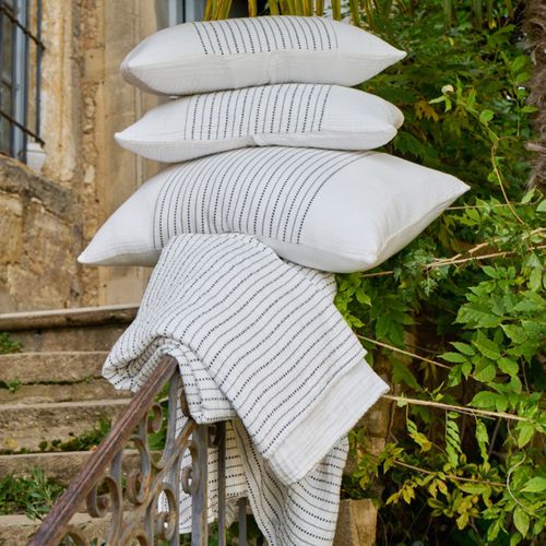 Dessus De Lit Mousseline De Coton 260x240 Cm Imani Blanc Neige Caviar