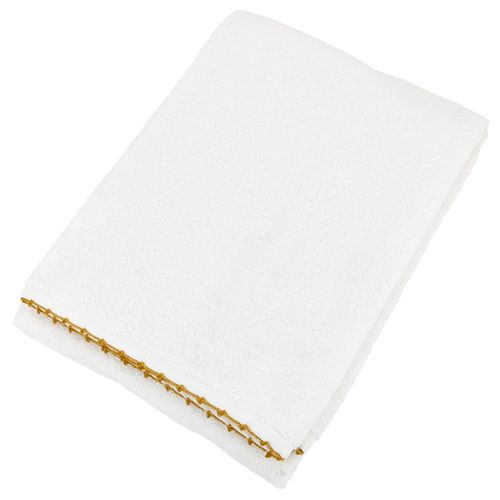 Drap De Douche 70x140 Cm Pur Coton Collection Orla Avec Picueta Jaune