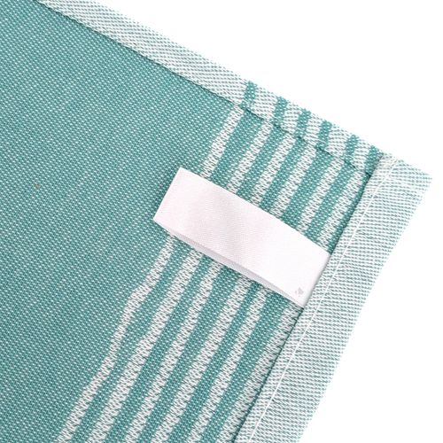 Lot De 2 Torchons De Cuisine Toile 50x70 Cm Collection Nautilus Vert