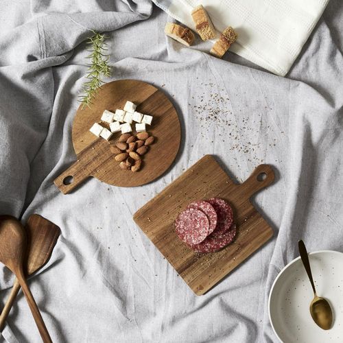 Lot De 2 Planches De Présentation En Bois En Acacia Collection Ebene Marron