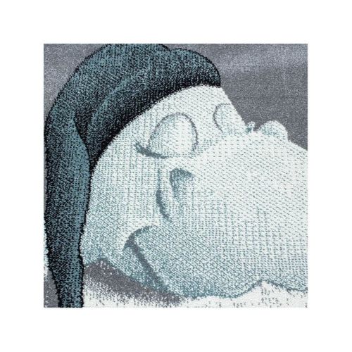 Tapis Bleu Pour Chambre D'enfant Rond Dino Bleu Ø 120