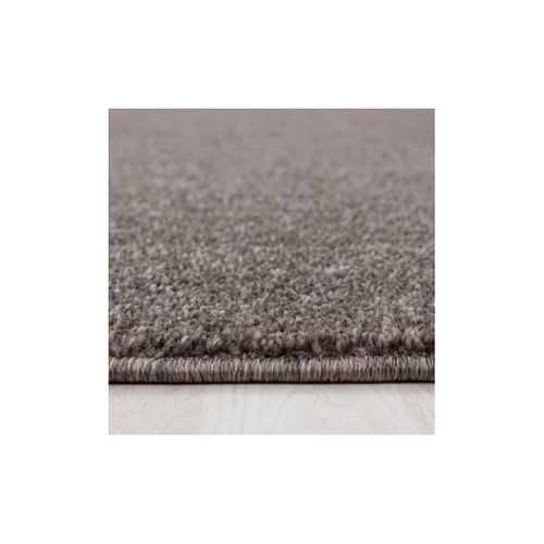 Tapis Uni à Courtes Mèches Pour Salon Rush Marron 200x290