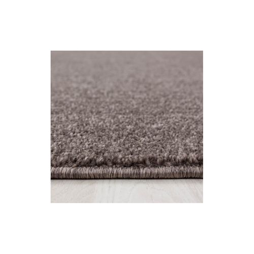 Tapis Uni à Courtes Mèches Pour Salon Rush Marron 280x370