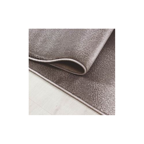 Tapis Courbe Moderne à Courtes Mèches Zilfa Marron 120x170