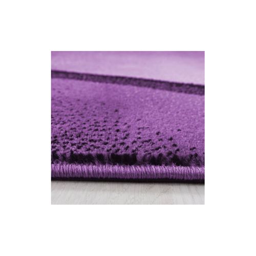 Tapis Effet Courbe Pour Salon Design Rectangle Kris Lilas 120x170