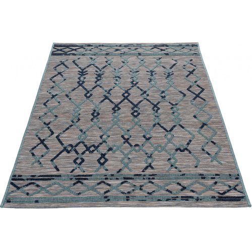 Tapis Ethnique Intérieur Et Extérieur Plat Design Vrensted Bleu 160x230