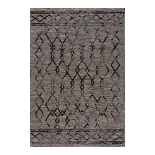 Tapis Ethnique Intérieur Et Extérieur Plat Design Vrensted Gris 120x170