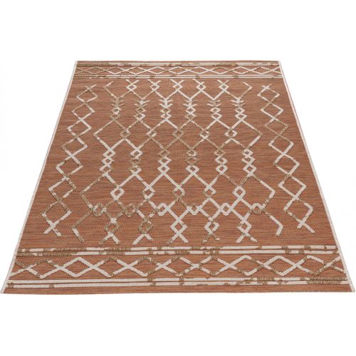 Tapis Ethnique Intérieur Et Extérieur Plat Design Vrensted Terre 200x290