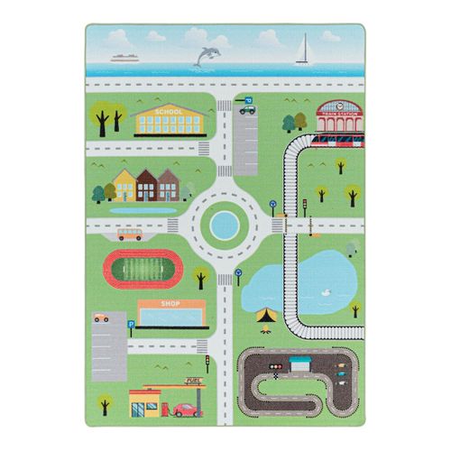Tapis Chambre Bébé Et Enfant Road Vert 200x290
