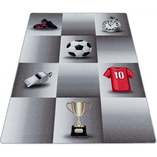 Tapis Enfant Antidérapant Football Storado Gris 200x290
