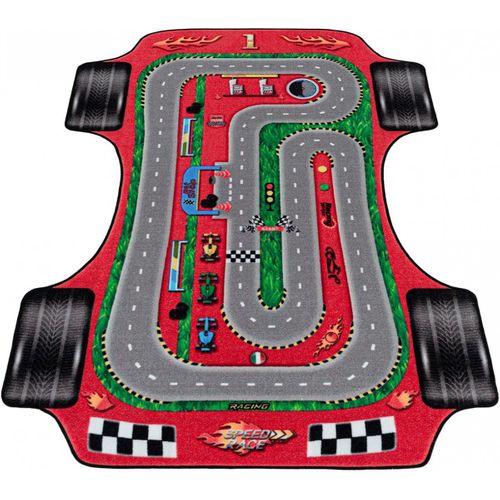 Tapis De Jeu Pour Garçon Car Rouge 200x290