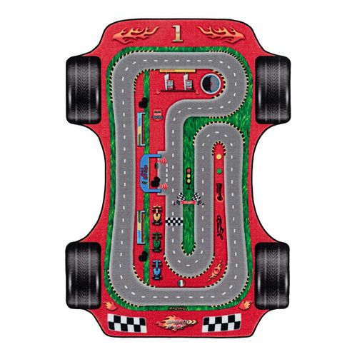 Tapis De Jeu Pour Garçon Car Rouge 200x290