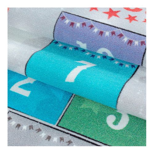 Tapis Marelle Pour Fille Et Garçon Circus Gris 200x290