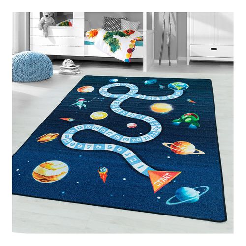 Tapis Enfant De Jeu Garçon Astronaute Bleu Marine 200x290