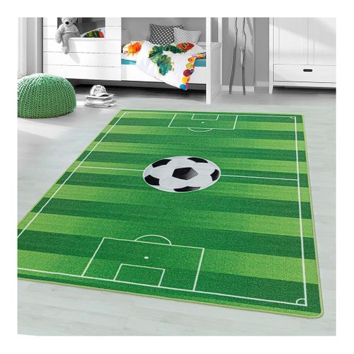 Tapis Enfant De Jeu Football Soccer Vert 200x290