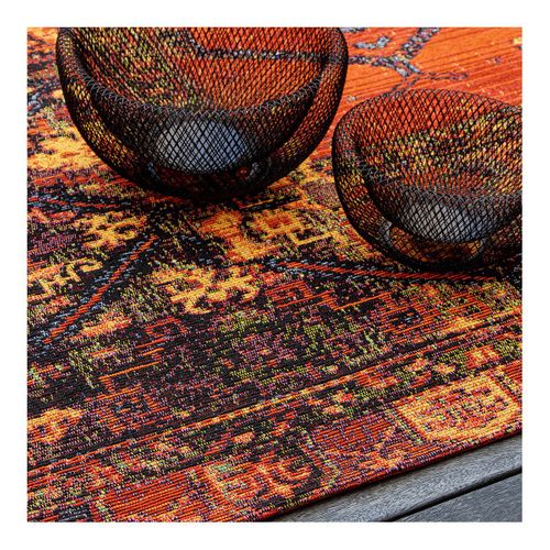 Tapis D'intérieur Et Extérieur Ethnique Rouge Elina Multicolore 200x290