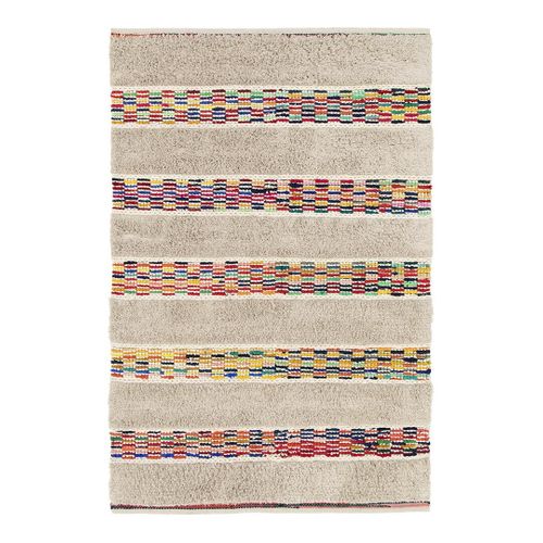 Tapis Design Ethnique Gris Coton Plat Lonepine Gris 200x290