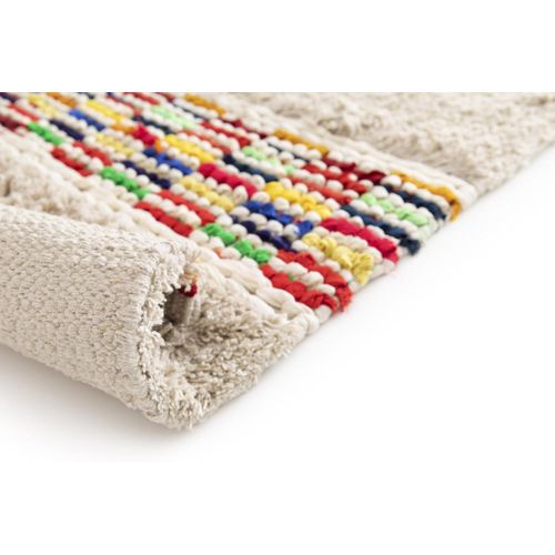 Tapis Design Ethnique Gris Coton Plat Lonepine Gris 200x290