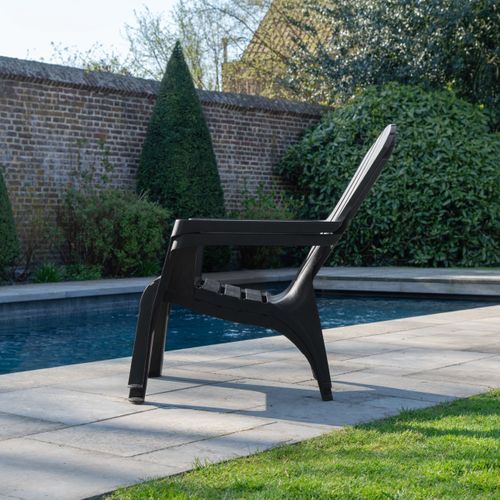 Lot De 2 Fauteuils Adirondack Anthracite