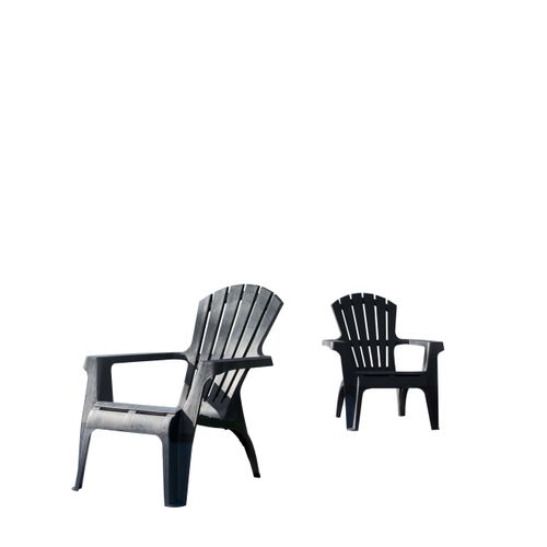Lot De 2 Fauteuils Adirondack Anthracite