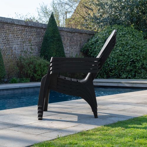 Lot De 4 Fauteuils Adirondack Anthracite