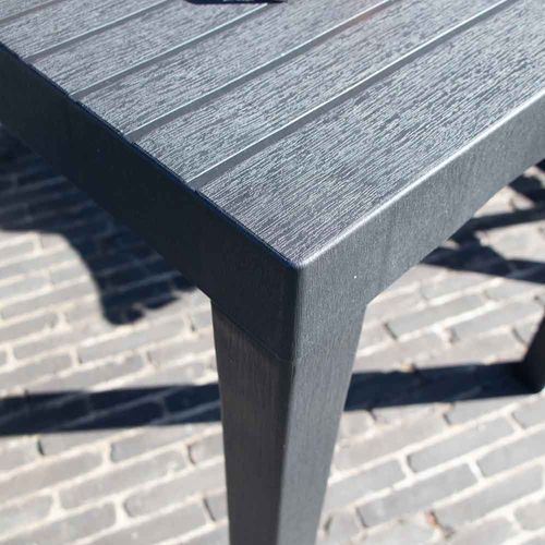 Ensemble De Balcon En Résine Recyclé Anthracite Club