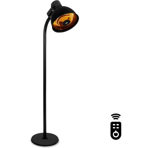 Chauffe Terrasse Électrique Avec Télécommande 2000w Noir Lumina