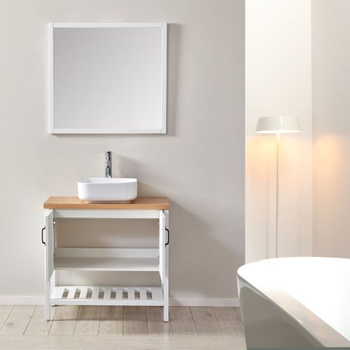 Ensemble De Salle De Bain Blanc 80 Cm