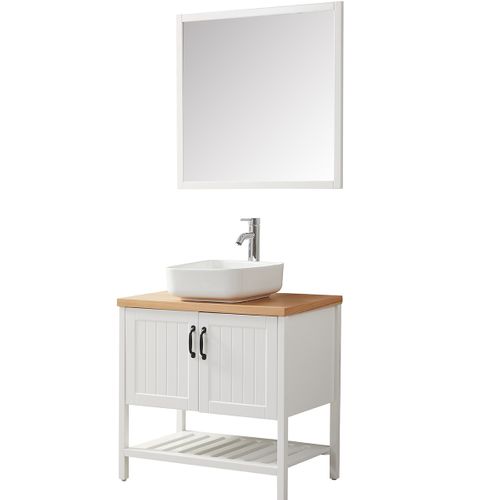 Ensemble De Salle De Bain Blanc 80 Cm