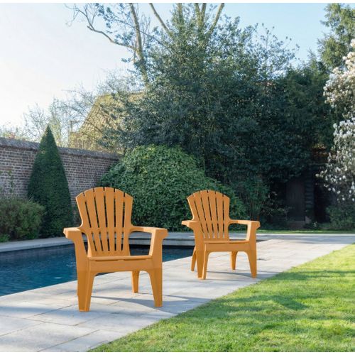 Lot De 4 Fauteuils Adirondack Ocre