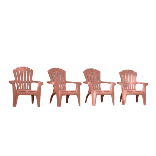 Lot De 4 Fauteuils Adirondack Terracotta