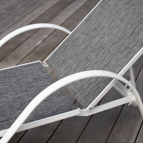 Bain De Soleil En Aluminium Blanc Sunset