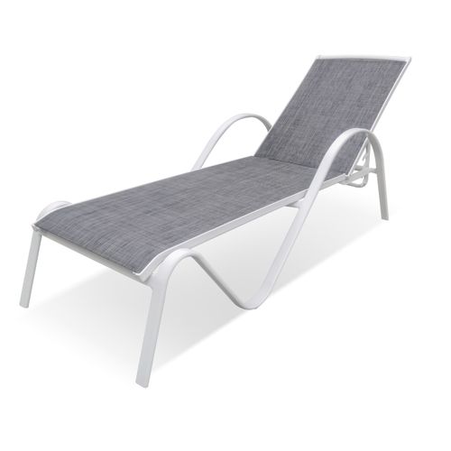 Bain De Soleil En Aluminium Blanc Sunset