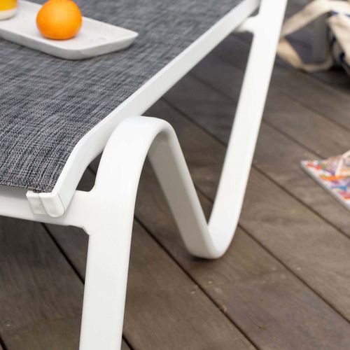 Bain De Soleil En Aluminium Blanc Sunset