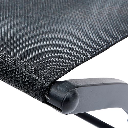 Chaises Pliantes Modulo Structure Aluminium Noire Et Assise Textilène Noir