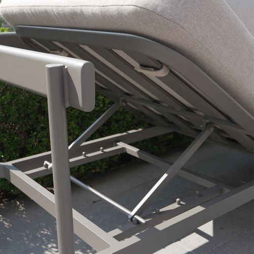 Salon De Jardin 6 Places Modulable En Aluminium Taupe Sahara