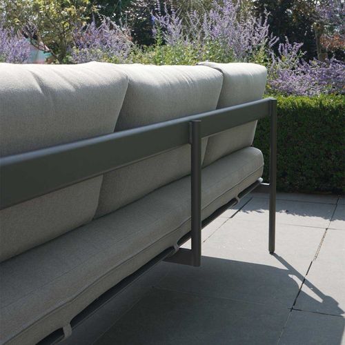 Salon De Jardin 6 Places Modulable En Aluminium Taupe Sahara