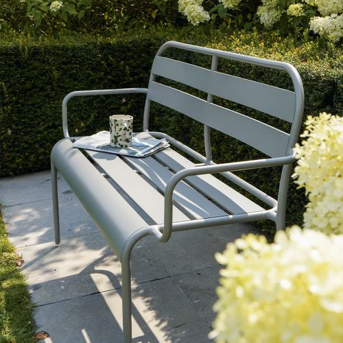 Banc En Aluminium 118cm Gris Galet Soha