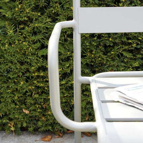 Banc En Aluminium 118cm Gris Galet Soha