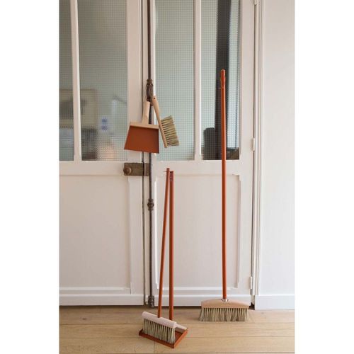 Coffret Pelle Et Balayette Clynk Nature Rouge Tomette