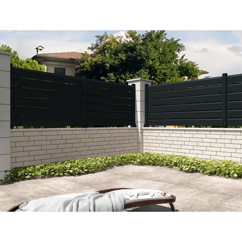 Clôture Brise Vue Gris Anthracite L 1911 X H 478 Mm 3 Lames