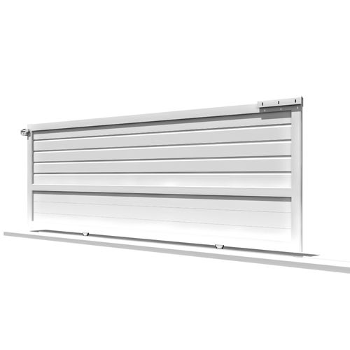 Portail Coulissant Mixte Blanc L 3500 X H 1713.6 Mm Motorisé