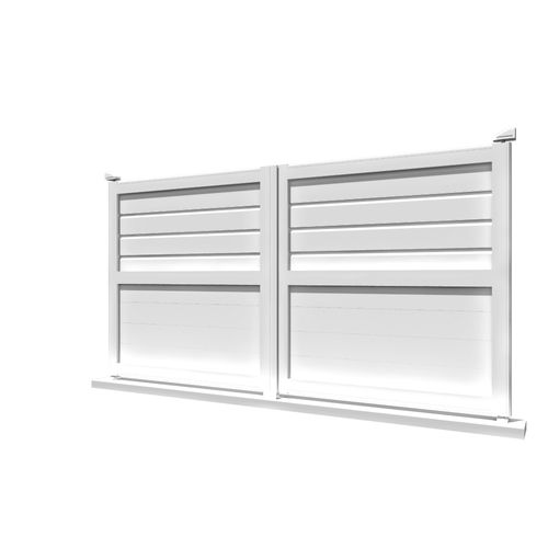 Portail Battant Mixte Blanc L 3000 X H 1894.8 Mm Motorisé