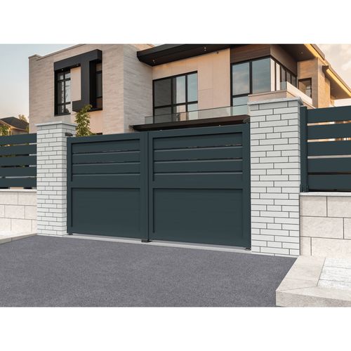 Portail Battant Mixte Gris Anthracite L 3000 X H 1894.8 Mm Motorisé
