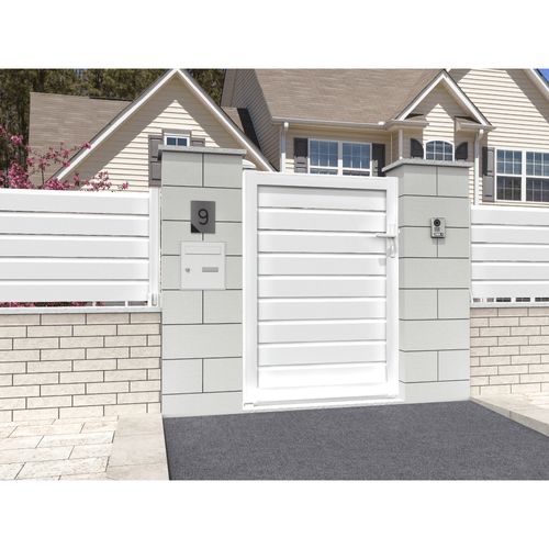 Portillon Brise-vue Blanc L 1000 X H 1557 Mm