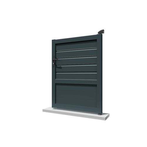 Portillon Mixte Gris Anthracite L 1000 X H 1744.8 Mm