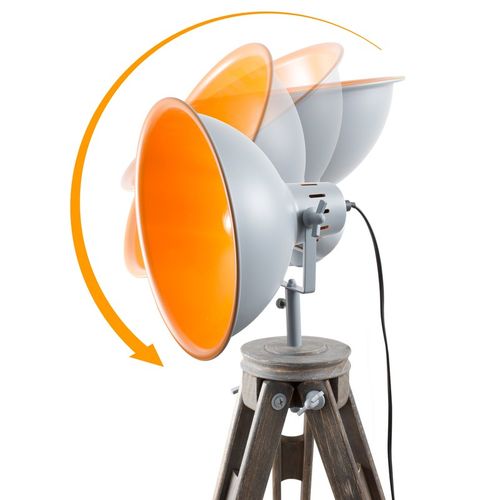 Lampadaire 145cm Bois Et Métal Model Factory