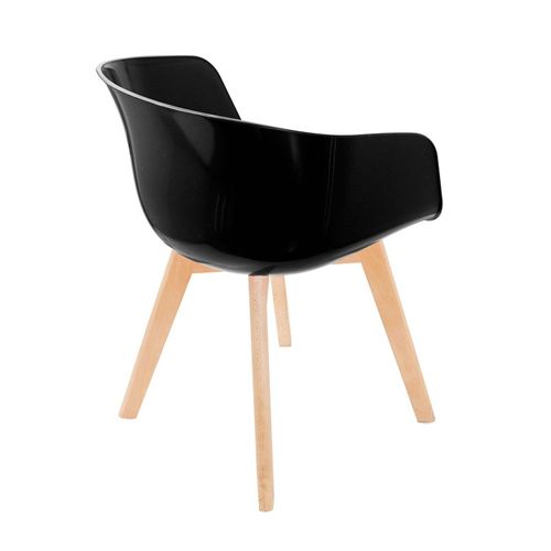 Fauteuil Avec Pieds En Bois De Hêtre Modèle Spirit Noir De Mac Andrews